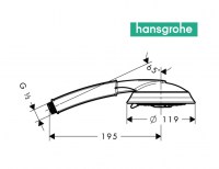 MEDIDAS TELEDUCHA 100 3jet RAINDANCE CLASSIC HANSGROHE